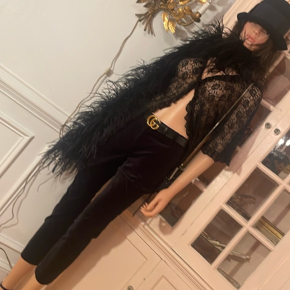 ANN TAYLOR Petite size 2  100% cotton black velvet hipster capri pant - Picture 11 of 13